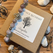 Load image into Gallery viewer, Angelite stretch bracelet for essential oils