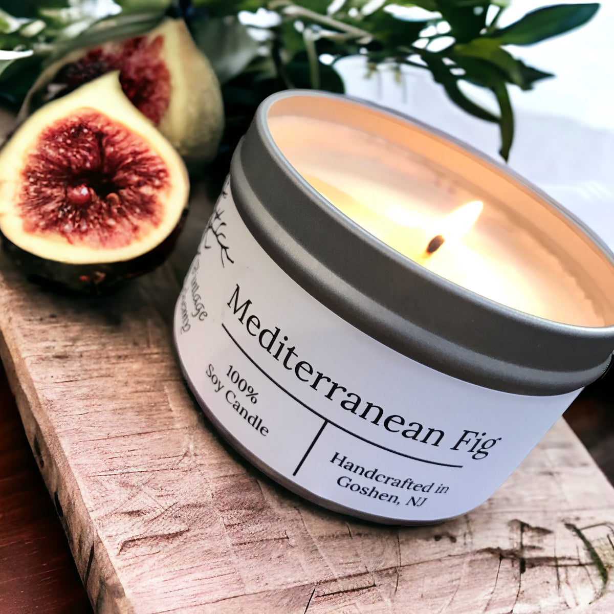 Mediterranean Fig Candle Tins Soy Wax Vintage Alchemy