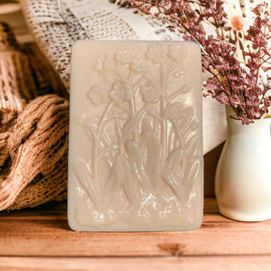 soap with flowers on it