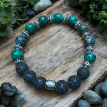 Load image into Gallery viewer, Turquoise stretch bracelet for essential oils