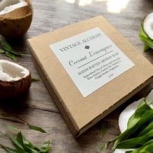 Load image into Gallery viewer, box for coconut lemongrass handmade soap