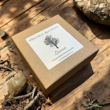 Load image into Gallery viewer, box for garnet stretch bracelet with tree charm