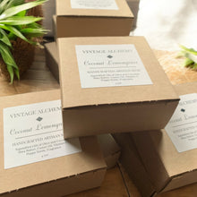 Load image into Gallery viewer, boxes for coconut lemongrass handmade soap