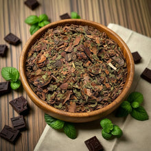 Load image into Gallery viewer, chocolate cacao peppermint loose leaf tea