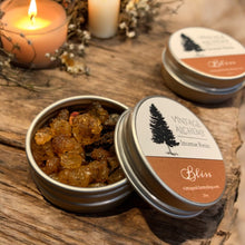 Load image into Gallery viewer, happiness incense resin in a tin