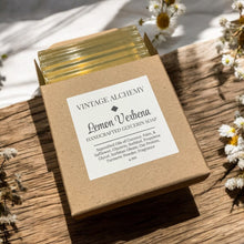 Load image into Gallery viewer, lemon verbena glycerin soap in a box