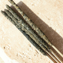 Load image into Gallery viewer, Three woodland trail incense sticks on a textured beige surface