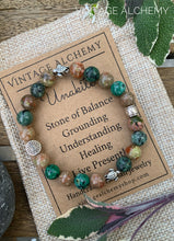 Load image into Gallery viewer, unakite and african turquoise bracelet
