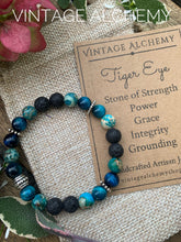 Load image into Gallery viewer, tiger eye essential oil bracelet
