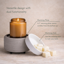 Load image into Gallery viewer, 2-in-1-wax-warmer-mineral-grey-dual-function
