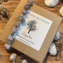 Load image into Gallery viewer, Angelite stretch bracelet for essential oils
