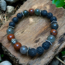 Load image into Gallery viewer, Bloodstone essential oil beaded bracelet
