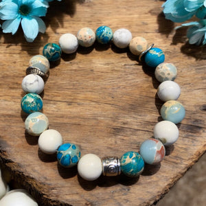 Blue Jasper beaded bracelet 