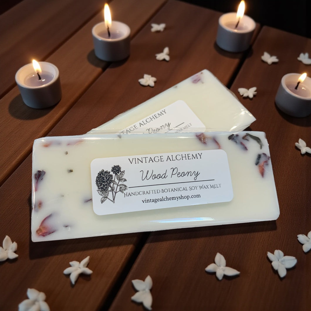 Wax Melt Snap Bars | Wood Peony