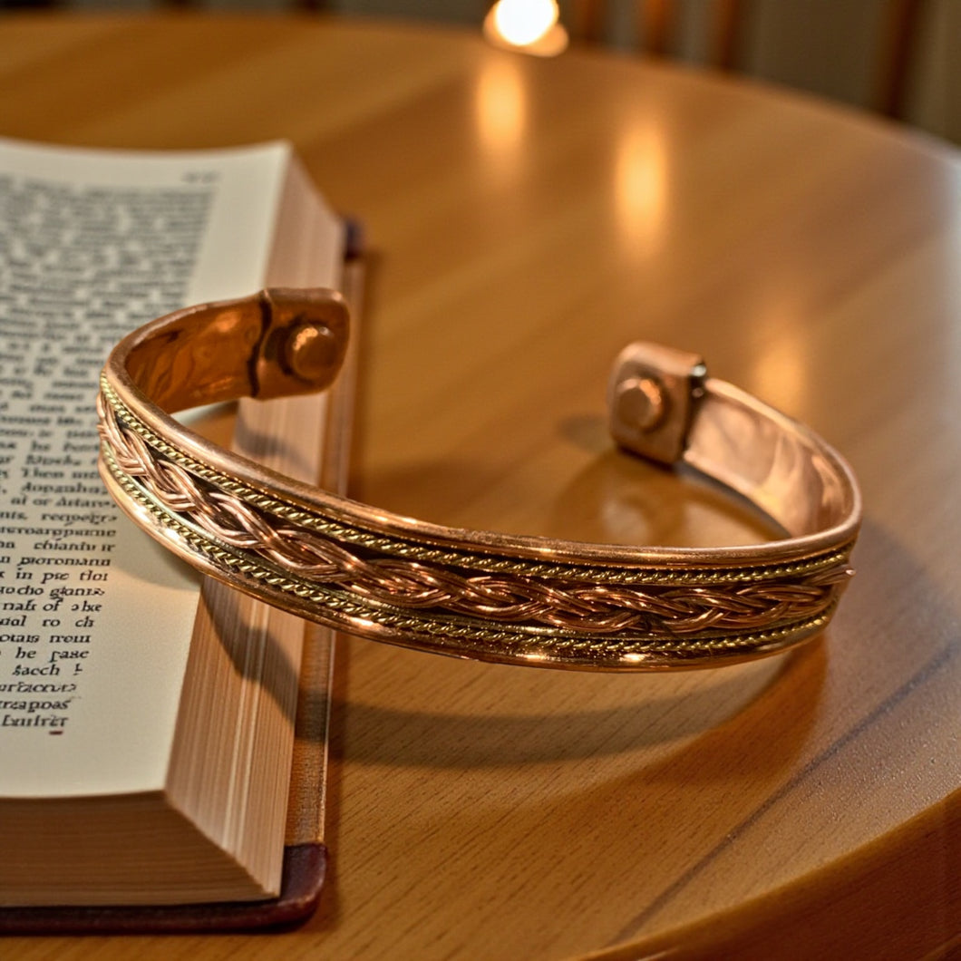 Magnetic Copper Bracelet | Simple Braid