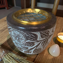 Load image into Gallery viewer, Incense Burner | Incense Bowl | Stone | Charcoal and Cones
