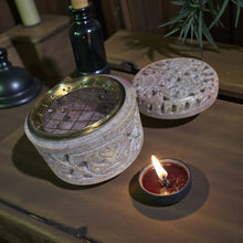 Load image into Gallery viewer, Incense Burner | Incense Bowl | Covered Stone | Charcoal and Cones
