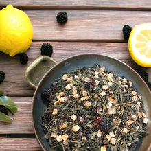 Load image into Gallery viewer, blackberry lemon artisan green tea
