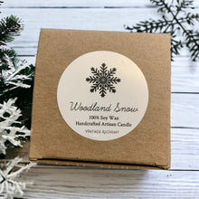 Load image into Gallery viewer, woodland snow kraft candle box
