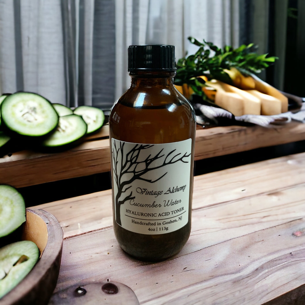Hyaluronic acid with cucumber water
