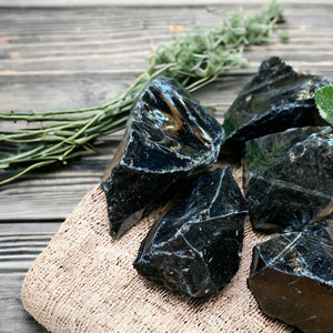 obsidian stones