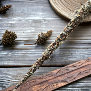 Natural wood incense burner for sticks