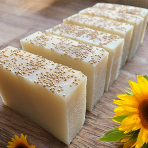 artisan soap made with sunflower oil