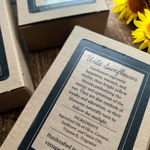 Load image into Gallery viewer, box for wild sunflower artisan soap
