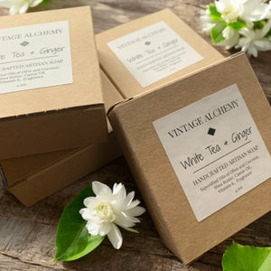 boxes for white tea and ginger soap