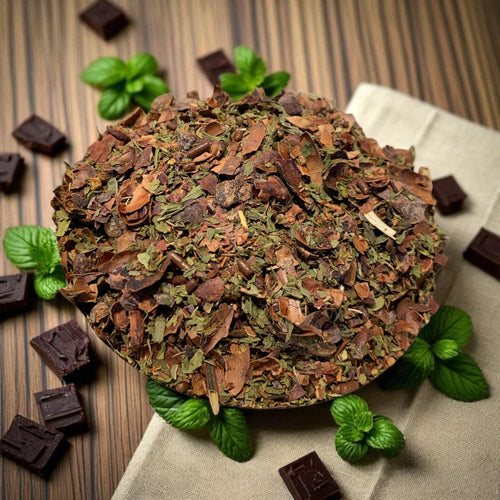 chocolate cacao peppermint loose leaf tea