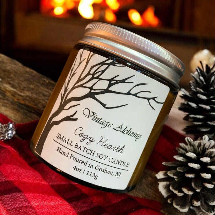 cozy hearth soy candle