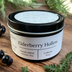 elderberry rooibos loose leaf tea tin