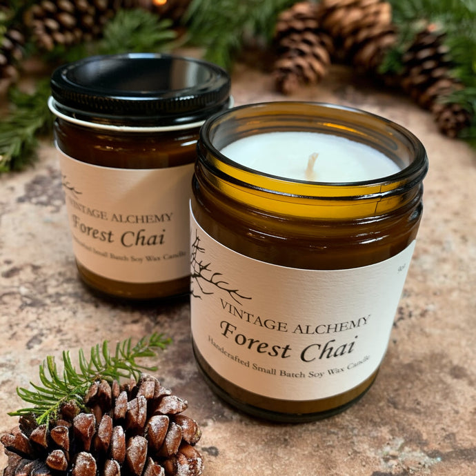 forest chai soy candle