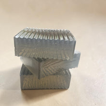 Load image into Gallery viewer, Stacked translucent gray glycerin soap bars with ribbed detailing and a smoky barbershop musk fragrance.
