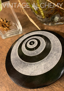 round soapstone incense burner
