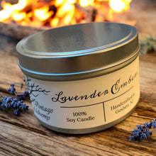 Load image into Gallery viewer, lavender embers soy wax candle
