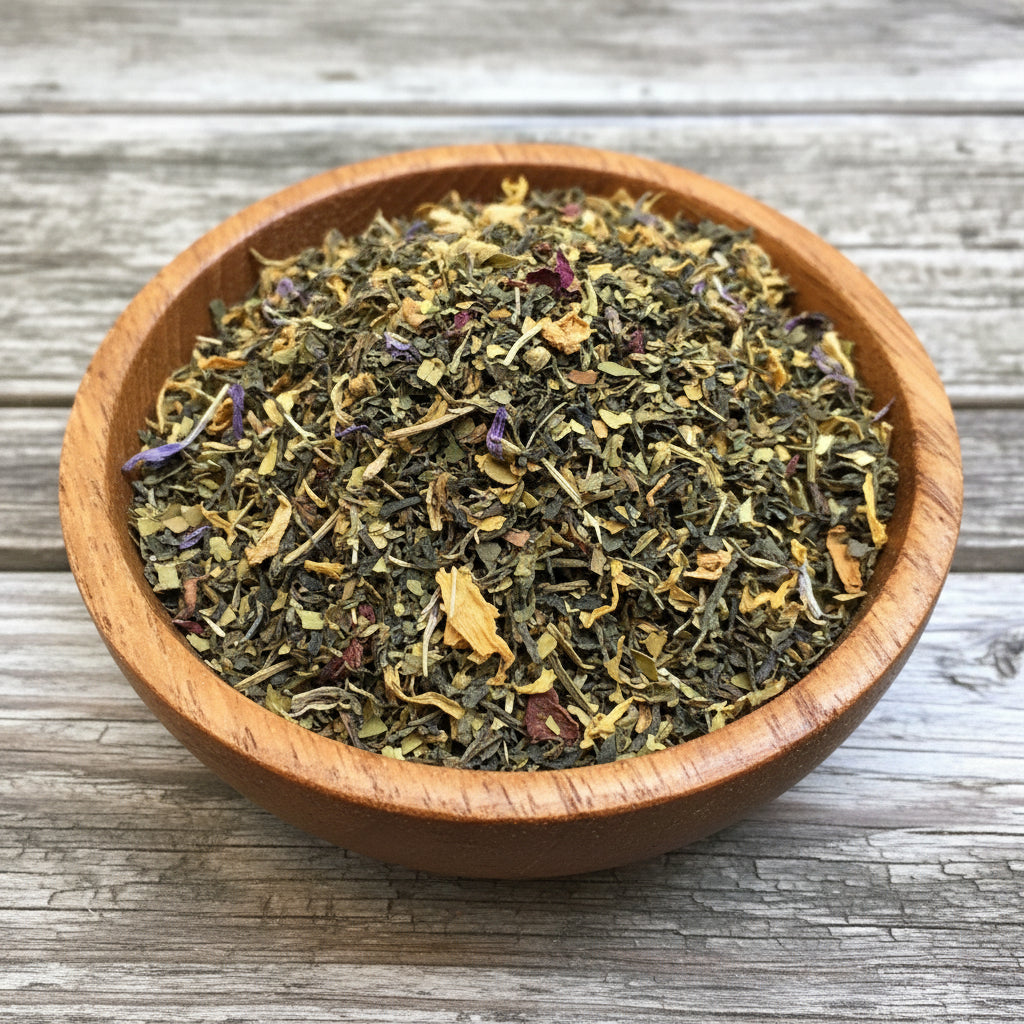 mate detox tea with turmeric and ginger