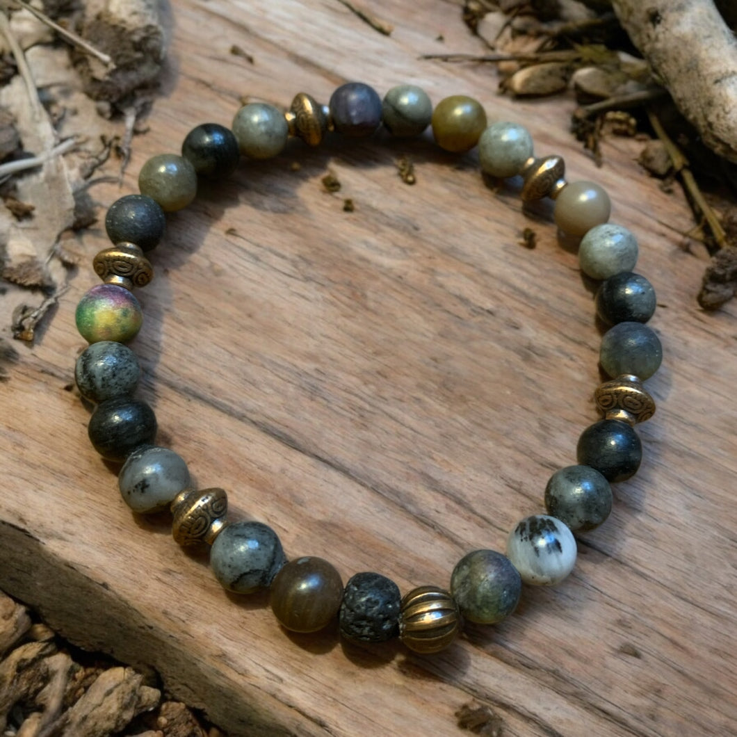 muted toned stretch bracelet