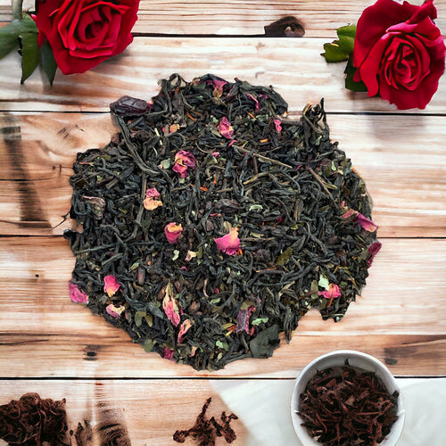 saffron rose black loose leaf tea