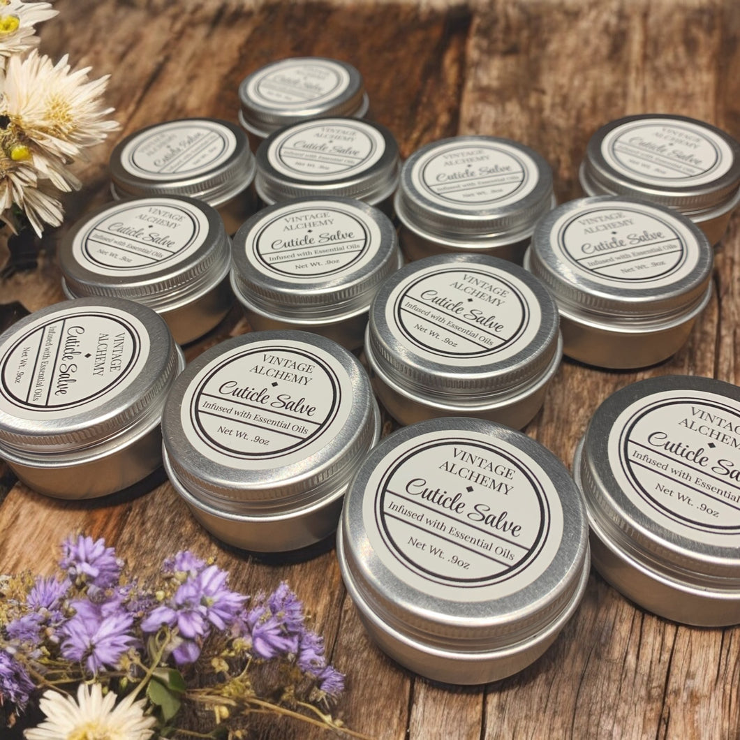 tins of cuticle salve