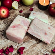 Load image into Gallery viewer, unique soap with apple and rose
