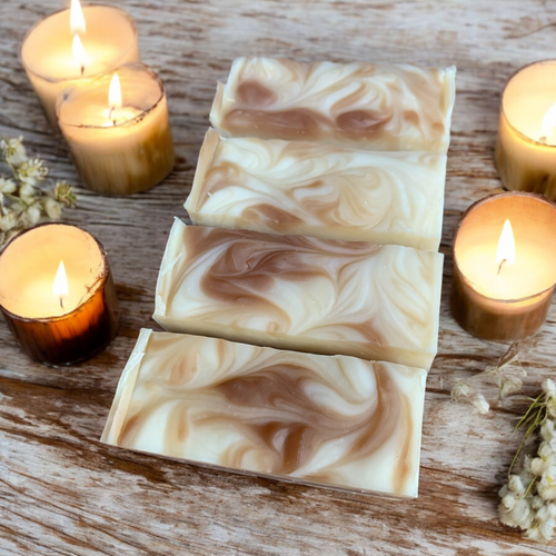 vanilla oak handmade soap