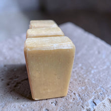 Load image into Gallery viewer, Vetiver Smoke cold process soap bars with warm earthy vetiver scent handcrafted artisan soap by Vintage Alchemy
