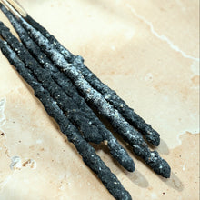 Load image into Gallery viewer, White Frankincense natural incense sticks made with frankincense resin on neutral stone background
