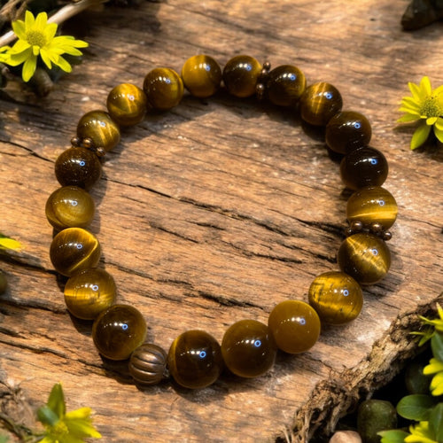 yellow tiger eye stretch bracelet