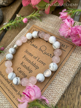 Load image into Gallery viewer, rose quartz stretch bracelet
