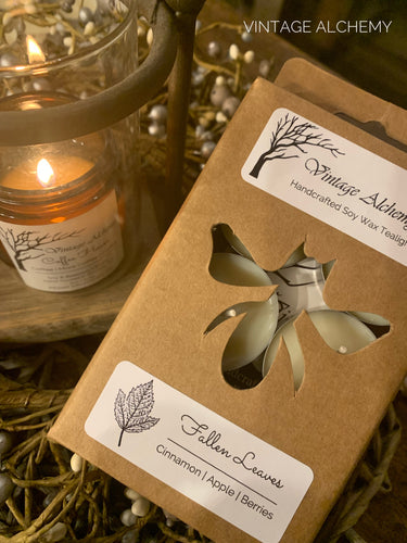 fallen leaves tealights