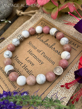 Load image into Gallery viewer, rhodochrosite and howlite bracelet
